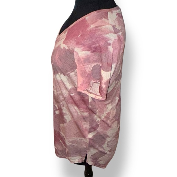 ATHLETA Breezy Scoop V-Neck Tee T-Shirt - Chroma Bashful Rose XL Tall - Picture 2 of 13